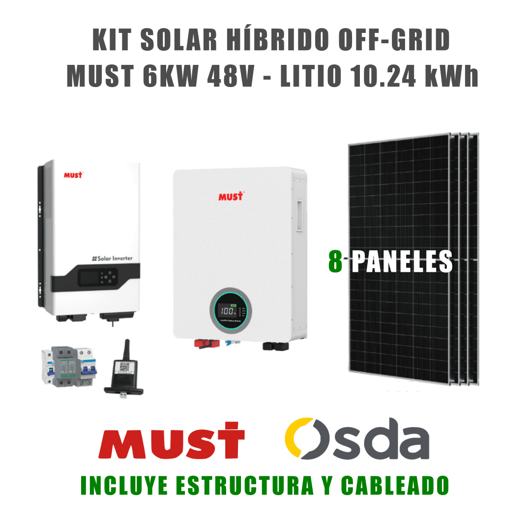 🔆 KIT SOLAR HÍBRIDO OFF-GRID 6 kW